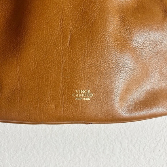 Vince Camuto Jenni Leather Shoulder Tote Purse Double Gold Chain Strap C… - Picture 2 of 16